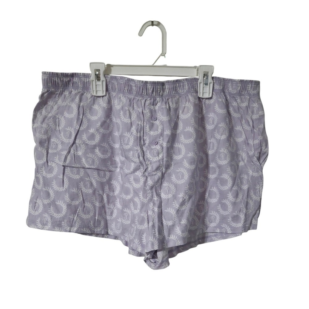 Victoria's Secret PINK Laurel Print Boxer Sleep Shorts, Lavender, XL
